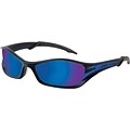 MCR Safety ANSI Z87.1 Tribal® Tattoo Safety Glasses, Blue Diamond Mirror/Blue Tattoo