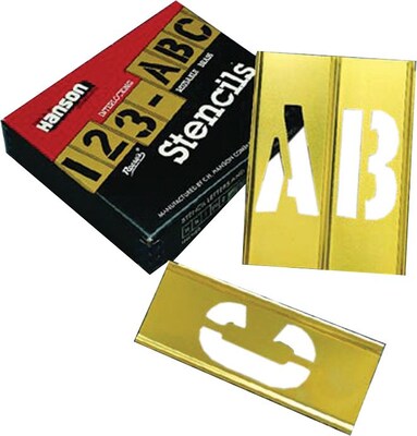 C.H. Hanson® Brass Stencil Letter & Number Sets, 2 in, 45 PC