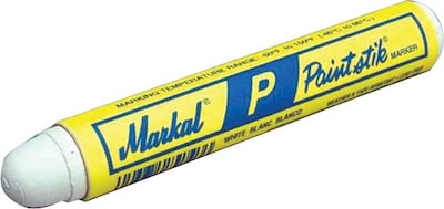 Markal® Paintstik® P Markers, White, 4 3/4 in