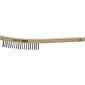 Weiler® Curved Handle Scratch Brushes, 14" Block, Steel Bristles