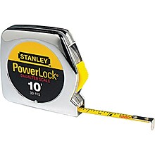Stanley® Powerlock® Pocket Tape Rules, 1/4 x 10ft Blade