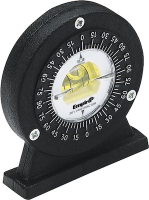 Empire® Small Angle Magnetic Protractor, Magnetic base and stand, 1.5 lb