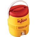 Igloo® 11.5 in (L) x 14.75 in (H) Yellow Polyethylene Beverage Cooler with Spigot, 2 gal