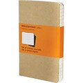 Moleskine Cahier Journal, Set of 3, Extra Large, Ruled, Kraft Brown, Soft Cover, 7-1/2 x 10