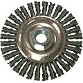 Anchor Brand Stringer Bead Wheel Brush, Stainless Steel, Knot Wire Size 0.0200, 6 Diam.