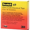Scotch® Glass Cloth Electrical Tape; White, 7.5 mil