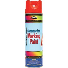 Aervoe® Construction Marking Paint, Fluorescent Orange, 20 oz., 12/cs