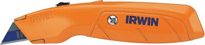 Irwin® Hi- Vis Retractable Utility Knife, Orange