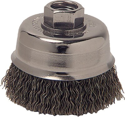 Anchor Brand Crimped Cup Brush, Carbon Steel, Knot Wire Size 0.0140, 4 Diam.
