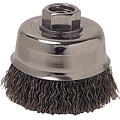Anchor Brand Crimped Cup Brush, Carbon Steel, Knot Wire Size 0.0140, 4 Diam.