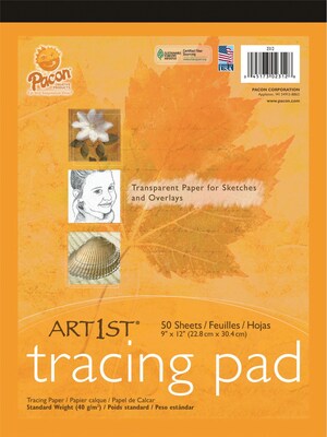Art1st Parchment Tracing Paper, 9 x 12, White, 50 Sheets