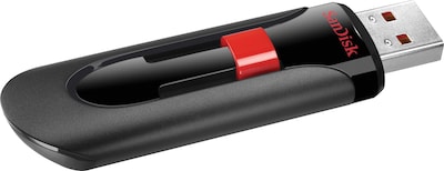 SanDisk Cruzer Glide 32GB USB 2.0 Type A Flash Drive, Black/Red (SDCZ60-032G-A46)