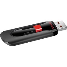 SanDisk Cruzer Glide 32GB USB 2.0 Type A Flash Drive, Black/Red (SDCZ60-032G-A46)