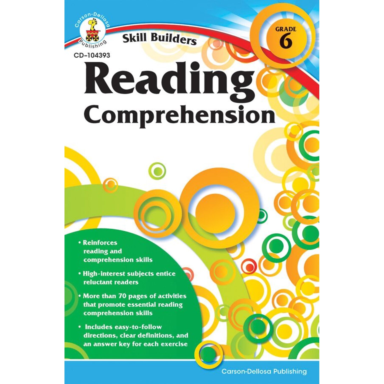 Carson-Dellosa Reading Comprehension Resource Book, Grade 6