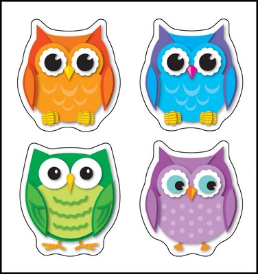 Carson-Dellosa Colorful Owls Shape Stickers
