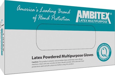Ambitex® L5101 Series Latex Multipurpose Gloves, Powdered, Cream, XL, 100/Box (LXL5101)