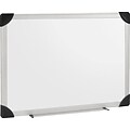 Lorell Aluminum Frame Dry Erase Board; Silver, 36 x 24