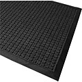 M+A Matting WaterHog Squares Classic Mat, Universal Cleated, 3 x 10, Charcoal (20054310070)