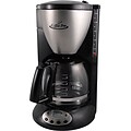 Coffee Pro® 12 Cup Euro Style Home/Office Coffee Brewer, Stainless Steel, Black