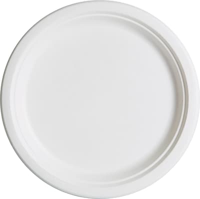 Eco-Products® Compostable Sugarcane Plates, 10, 50/Pack
