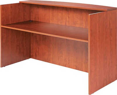Alera® Valencia Series Reception Desk w/Counter, 71w x 35-1/2d x 44-3/4h, Medium Cherry