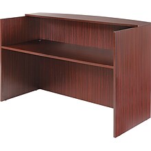 Alera® Valencia Series Reception Desk w/Counter, 71w x 35-1/2d x 44-3/4h, Mahogany