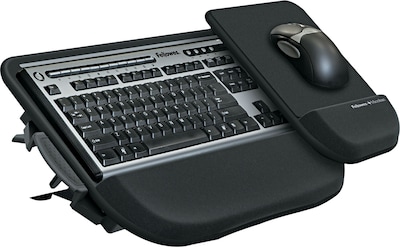Fellowes Keyboard Manager Tilt n Slide Pro Adjustable Tray, Black (8060201)