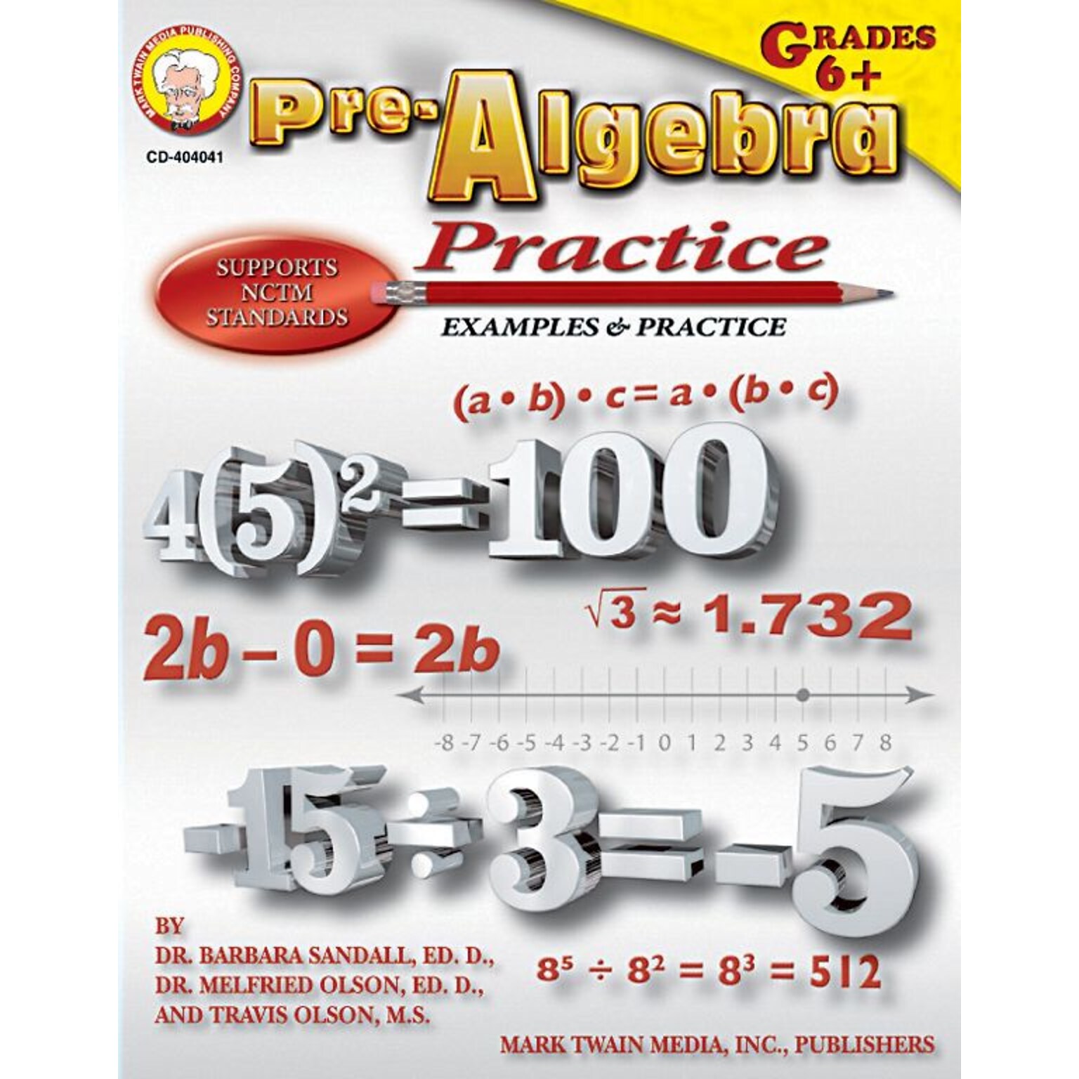 Mark Twain Pre-Algebra Practice Book Resource Book