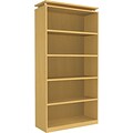 Alera® 5-Shelf SedinaAG Series Woodgrain Laminate Bookcase; Maple