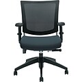 Global Graphic? 32% Polyester Medium Posture Chair; Graphite/Mesh; Black Base