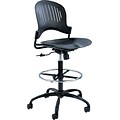 Safco Zippi Plastic Industrial/Shop Chair, Black (3386BL)