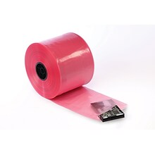 4 Mil. Poly Tubing, 12 x 750, Pink Anti-static (12520)