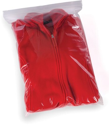 18 x 20 Reclosable Poly Bags, 2 Mil, Clear, 500/Carton (3679A)