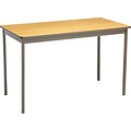 Barricks® Utility Tables, 30Hx48Wx24D, Brown/Oak