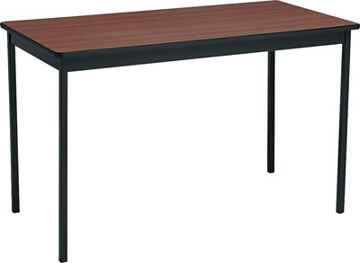 Barricks® Utility Tables, 30Hx48Wx24D, Black/Walnut