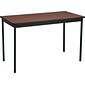 Barricks® Utility Tables, 30Hx48Wx24"D, Black/Walnut