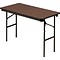 Iceberg® Economy Wood Laminate Folding Tables, 48x24, Walnut