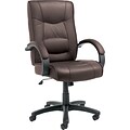 Alera™ Strada Series Executive Leather Chairs; High Back; Brown