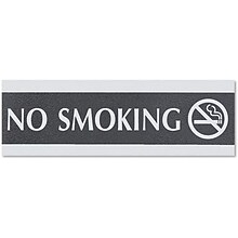 Century Series Office Sign, 3 x 9, No Smoking (4757)