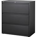 Quill Brand® HL8000 Commercial 3-Drawer Lateral File Cabinet, Locking, Letter/Legal, Black, 36W (23
