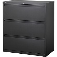 Quill Brand® HL8000 Commercial 3-Drawer Lateral File Cabinet, Locking, Letter/Legal, Black, 36W (23