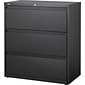 Quill Brand® HL8000 Commercial 3-Drawer Lateral File Cabinet, Locking, Letter/Legal, Black, 36"W (23199D)