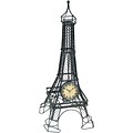 Infinity Instruments Eiffel Tower Table Clock; Metal Wire Case,17 (H) x 7 (W)
