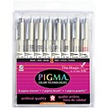 Sakura Pigma Micron All Black 8 Nibs Set