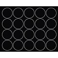 MasterVision Interchangeable Magnetic Character, Circles, Black, 20/Pk (FM1605)