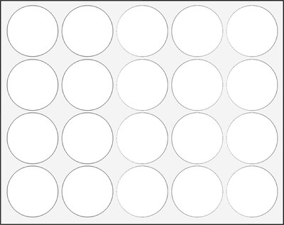 MasterVision Interchangeable Magnetic Character, Circles, White, 20/Pk (FM1618)