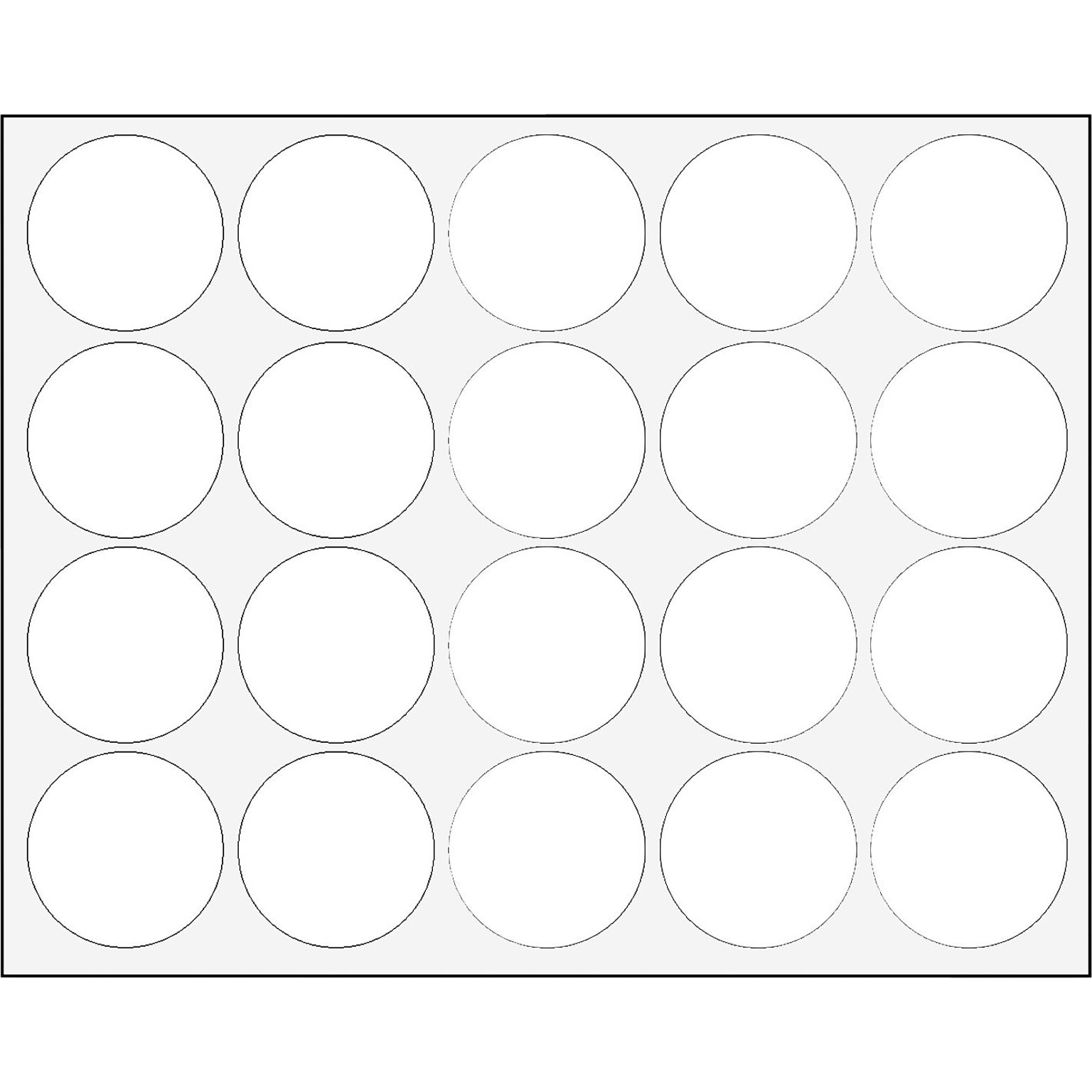 MasterVision Interchangeable Magnetic Character, Circles, White, 20/Pk (FM1618)