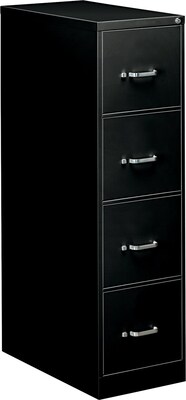 Alera 4-Drawer Economy Vertical File Cabinet, Letter, 15w x 25d x 52h, Black (41109)