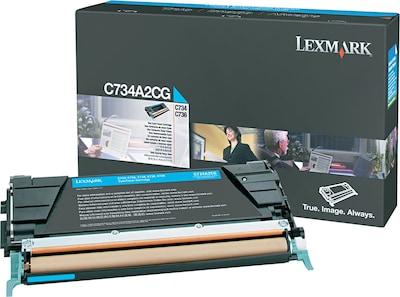 Lexmark C734A2CG Cyan Standard Yield Toner Cartridge