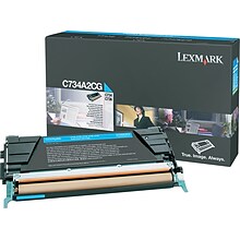 Lexmark C734A2CG Cyan Standard Yield Toner Cartridge